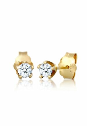 Elli DIAMONDS Paar Ohrstecker »Klassisch Elegant Diamant (0.22 ct.) 585 Gelbgold«