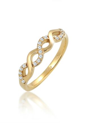 Elli DIAMONDS Verlobungsring »Infinity Verlobung Diamant (0.09 ct.) 585 Gelbgold«