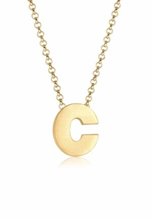 Elli Kette mit Anhänger »Buchstabe C Initialen Trend Minimal 925 Silber«