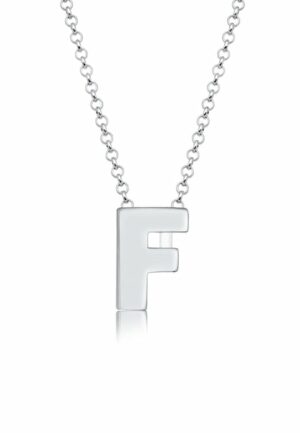 Elli Kette mit Anhänger »Buchstabe F Initialen Trend Minimal 925 Silber«