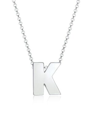 Elli Kette mit Anhänger »Buchstabe K Initialen Trend Minimal 925 Silber«