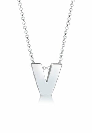 Elli Kette mit Anhänger »Buchstabe V Initialen Trend Minimal 925 Silber«