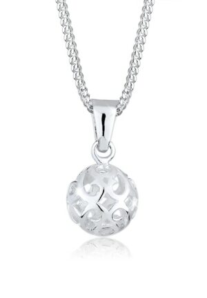 Elli Kette mit Anhänger »Kugel Ornament Verspielt 925 Sterling Silber«