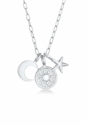 Elli Kette mit Anhänger »Sonne Mond Stern Symbol 925 Silber«