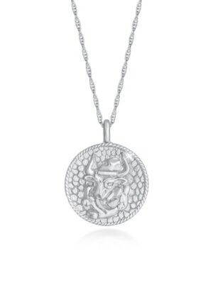 Elli Kette mit Anhänger »Sternzeichen Stier Zodiac Astro Münze 925 Silber«