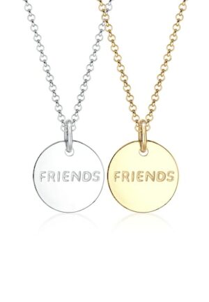 Elli Ketten-Set »Partnerkette Friends Infinity Bi-Color 925 Silber«