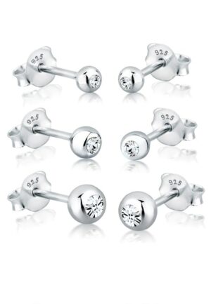 Elli Ohrring-Set »Stecker Kristalle 925 Sterling Silber«