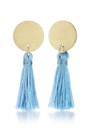 Elli Paar Ohrstecker »Hänger Kreis Boho Tassel Trend Matt 925 Silber«