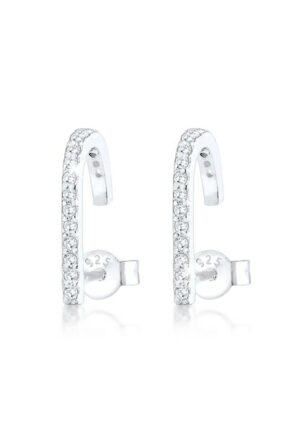 Elli Paar Ohrstecker »Suspender Geo Minimal Zirkonia 925 Sterling Silber«