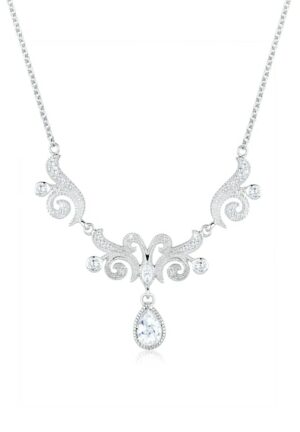 Elli Premium Collierkettchen »Collier Statementkette Zirkonia 925 Silber«