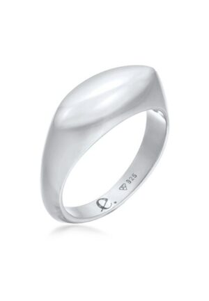 Elli Premium Fingerring »Siegelring Marquise Design 925 Silber rhodiniert«
