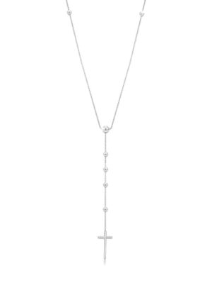 Elli Premium Kette mit Anhänger »Rosenkranz Kette Kreuz Taufe Religion 925 Silber«