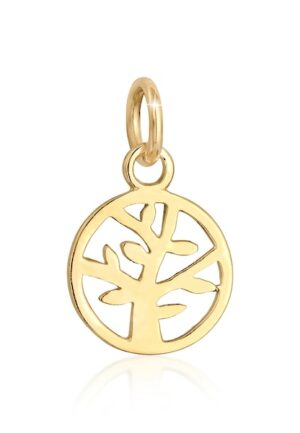 Elli Premium Kettenanhänger »Lebensbaum Tree of Life Symbol Edel 585 Gelbgold«