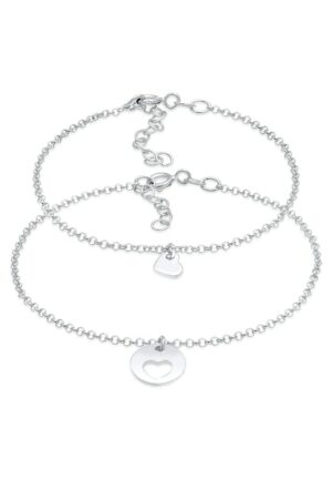 Elli Schmuckset »Herz Mutter Tochter Herzchen Look 925 Silber«