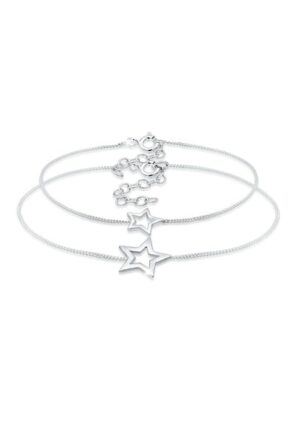 Elli Schmuckset »Set Mutter Kind Sterne Astro Cut Out 925 Silber«