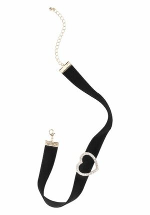 Firetti Choker »aus schwarzem Samt mit Herz Element«