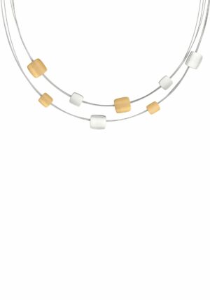 Firetti Collier »Schmuck Geschenk Halsschmuck Halskette Halsreif mehrreihig bicolor«