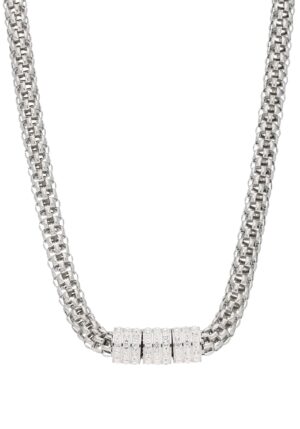 Firetti Collier »Schmuck Geschenk Halsschmuck Halskette Meshkette Kristallstein«