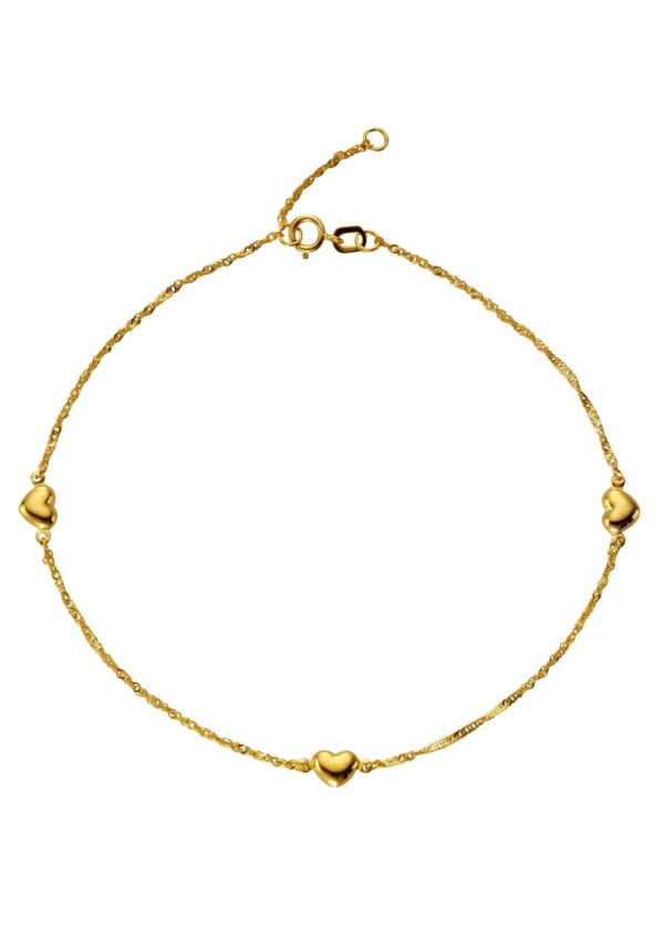 Firetti Fußkette »Schmuck Geschenk Gold 333 »Herzen«