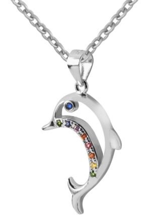 Firetti Kette mit Anhänger »Schmuck Geschenk Silber 925 Halsschmuck Halskette Ankerkette Delfin«