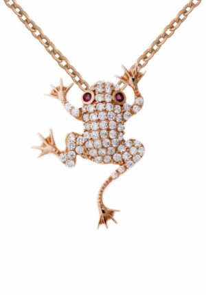 Firetti Kette mit Anhänger »Schmuck Geschenk Silber 925 Halsschmuck Halskette Ankerkette Frosch«