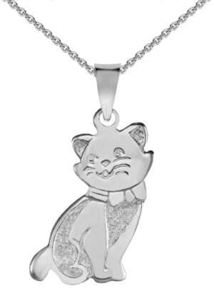 Firetti Kette mit Anhänger »Schmuck Geschenk Silber 925 Halsschmuck Halskette Ankerkette Katze«