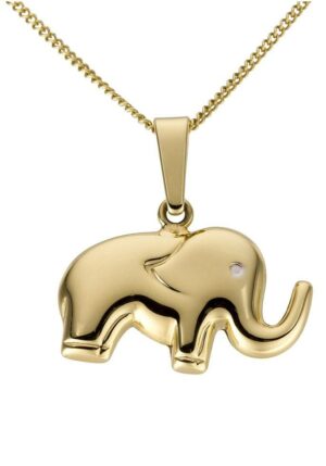 Firetti Kettenanhänger »Schmuck Geschenk Gold 333 Halsschmuck Anhänger für Halskette Elefant«