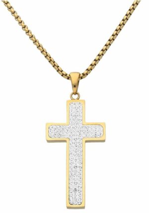 Firetti Kreuzkette »Schmuck Geschenk Halsschmuck Halskette Kreuz glitzernd«