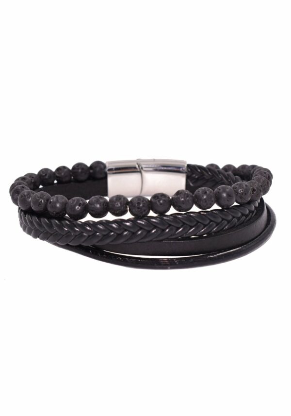 Firetti Lederarmband »Schmuck Geschenk Armschmuck Edelsteinarmband Lava«