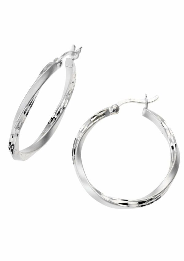 Firetti Paar Creolen »Schmuck Geschenk Silber 925 Basic diamantiert«