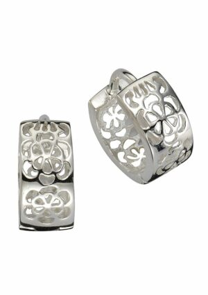 Firetti Paar Creolen »Schmuck Geschenk Silber 925 Blume/Blüte«