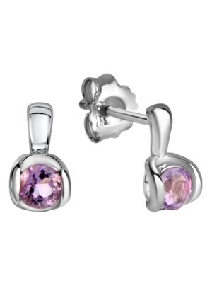 Firetti Paar Ohrstecker »Schmuck Geschenk Silber 925 Ohrschmuck Edelstein Amethyst«