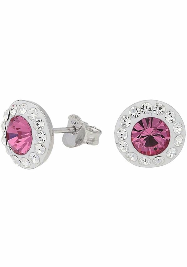 Firetti Paar Ohrstecker »Schmuck Geschenk Silber 925 Ohrschmuck pink & weiß«