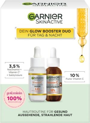 GARNIER Gesichtsserum »Vitamin C Glow Booster Serum Duo«
