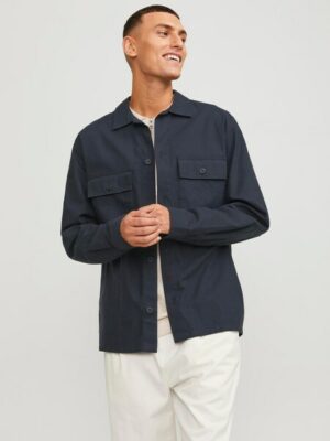 Jack & Jones Langarmhemd »JJEVENICE LINEN BLEND OVERSHIRT LS SN«