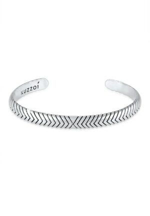 Kuzzoi Armband »Herren Armreif Oxidiert Verstellbar 925 Silber«