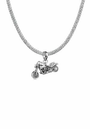 Kuzzoi Kette mit Anhänger »Herren Schlangenkette Motorrad Bike 925 Silber«