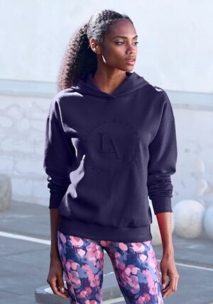 LASCANA ACTIVE Kapuzensweatshirt »- Performance Hoodie mit runder Logostickerei und«