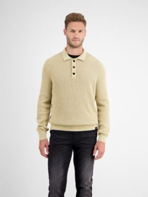 LERROS Strickpullover »LERROS Langarm Strickpolo«