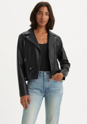 Levi's® Lederimitatjacke »LELOU SHRUNKEN MOTO BLA«