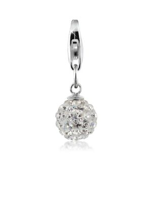 Nenalina Charm-Einhänger »Anhänger Ball Kristalle 925 Silber«