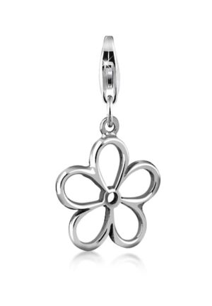 Nenalina Charm-Einhänger »Anhänger Blume Flower Sommer 925 Silber«