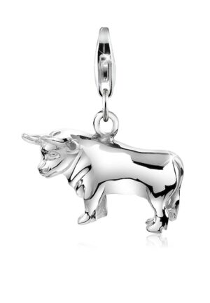 Nenalina Charm-Einhänger »Anhänger Sternzeichen Stier Taurus 925 Silber«