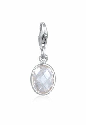 Nenalina Charm-Einhänger »Zirkonia Oval Anhänger Klassisch 925 Silber«