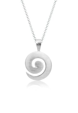 Nenalina Kette mit Anhänger »Spirale Basic Geo Erbskette Lang 925 Silber«