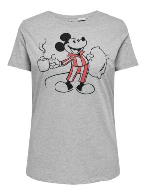 ONLY CARMAKOMA Rundhalsshirt »CARSLEEPYMICKEY LIFES/S LONG TEE LCS JRS«