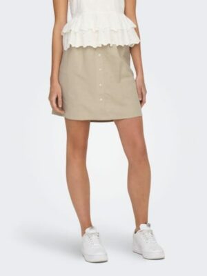 ONLY Minirock »ONLKERRY MW SHORT BUT LINEN BL SKIRT PNT«