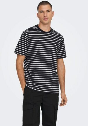 ONLY & SONS Rundhalsshirt »ONSHENRY REG STRIPE TEE«