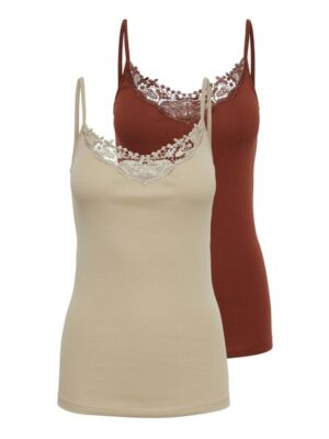 ONLY Spitzentop »ONLKIRA LACE SINGLET 2PACK NOOS«