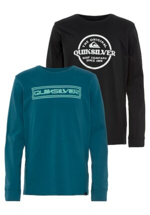 Quiksilver Langarmshirt »Jungen Doppelpack mit Logodruck«